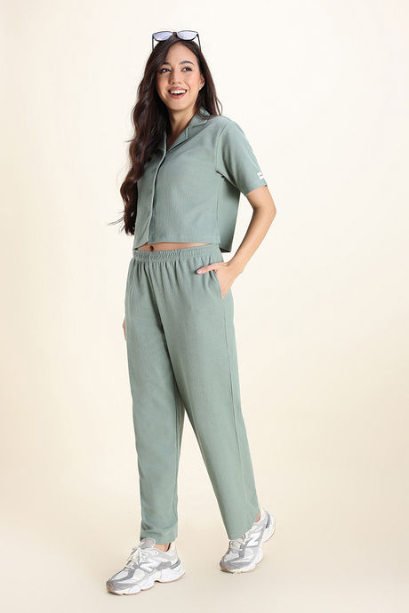 Zivame 2 Mile Fashion Knit Cotton Loungewear Set - Iceberg Green — image 4